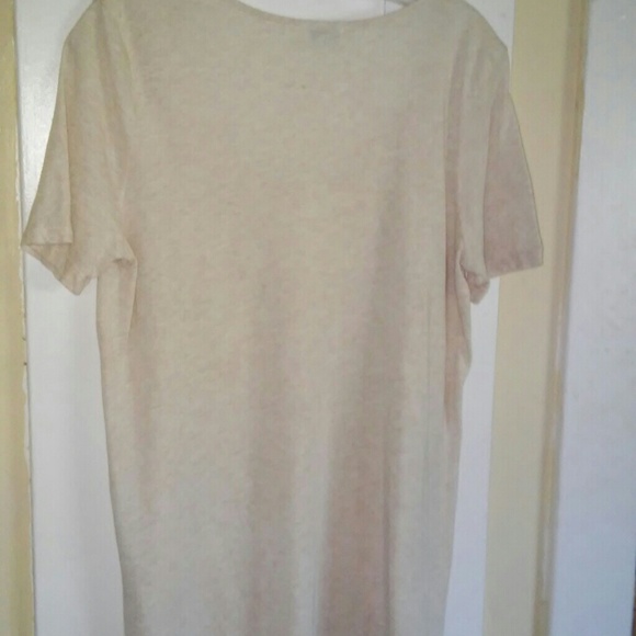Splendid scoop neck T L Tan Delicate soft pocket s - Picture 2 of 2